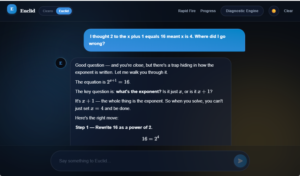 Euclid live tutoring session